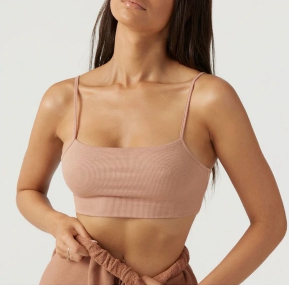 Josh brown fitted crop tank with square neck line